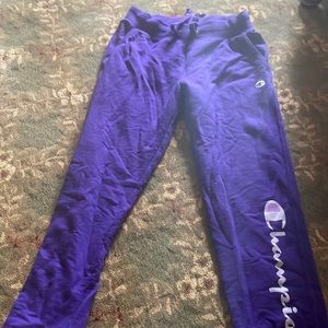 Worn once! Ladies, champion, purple sweatpants! Adorable! Size medium